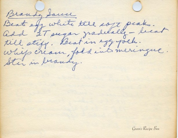 Bread Pudding Brandy Sauce