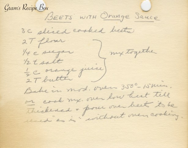 Beets with Orange Sauce