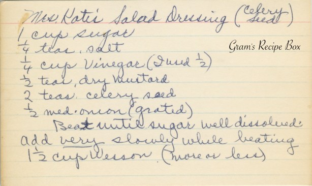 Celery Seed Salad Dressing