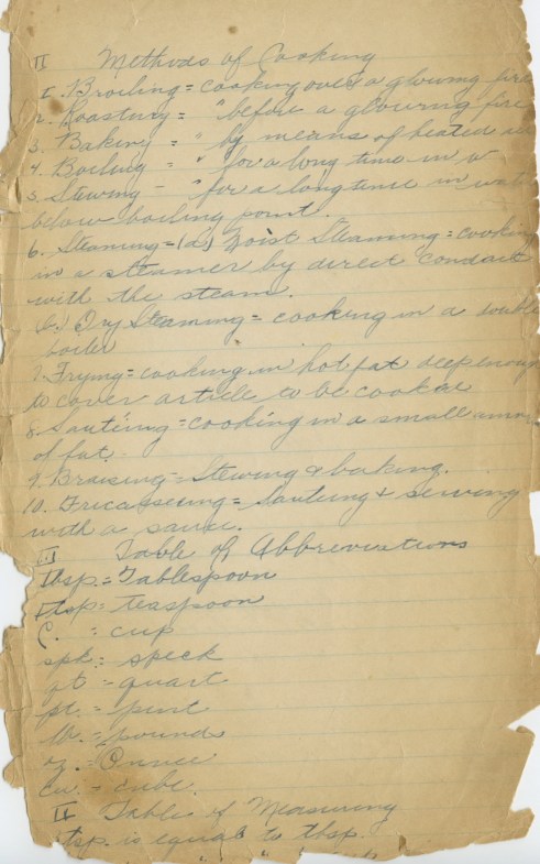 Irene Bartz Methods of Cooking p1