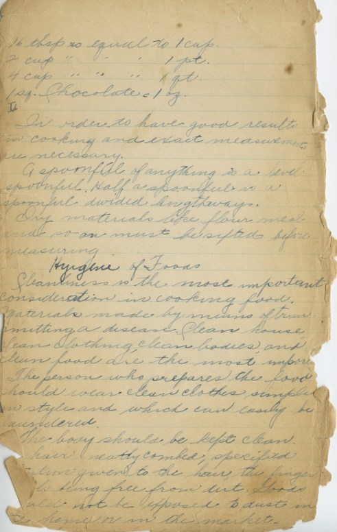 Irene Bartz Methods of cooking bw hygene of food