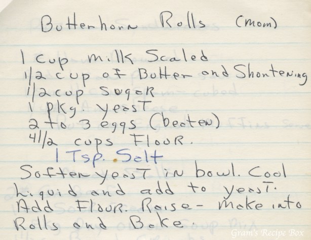 Butterhorn Rolls Recipe