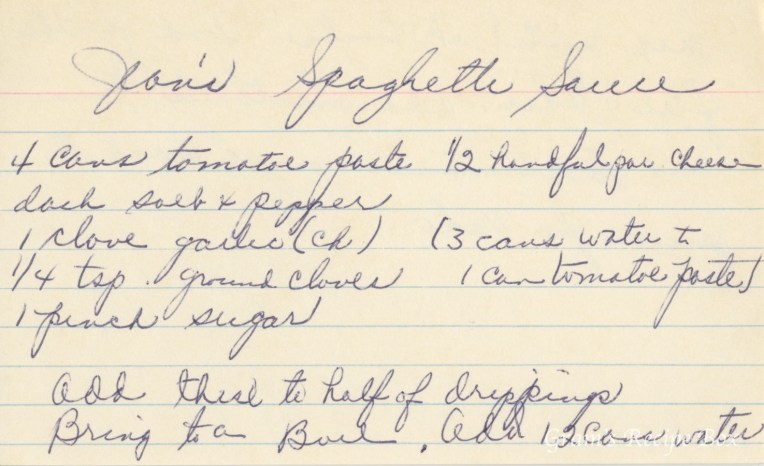 Jeans Spaghetti Sauce