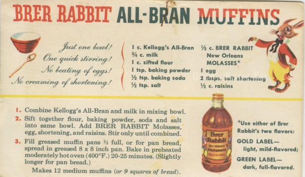 Brer Rabbit All-Bran Muffins | Gram's Recipe Box